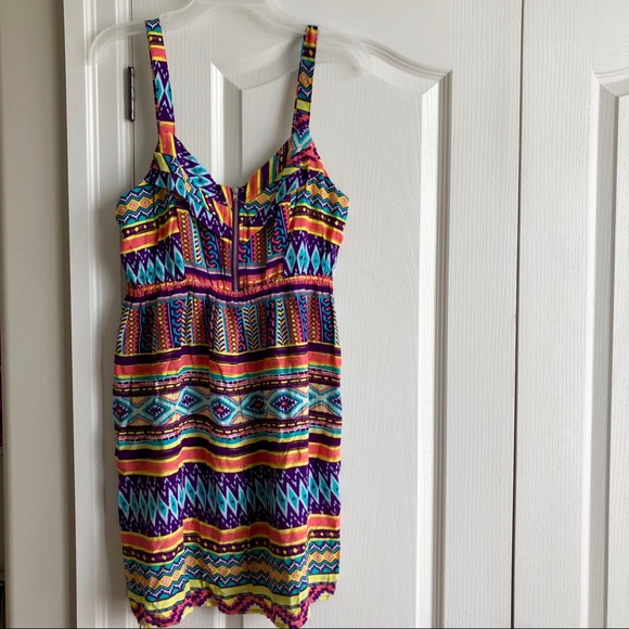 Stella Tweed Dresses & Skirts - Aztec Pattern Casual Summer Mini Dress